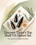 NA Bitters Discovery Set - four botanical alcohol-free bitters beautifully styled