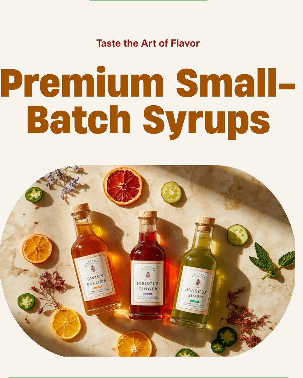 Swicy Mocktail Syrup Trio — three glass bottles with Swicy Paloma, Hibiscus Ginger, Cucumber Mint syrups